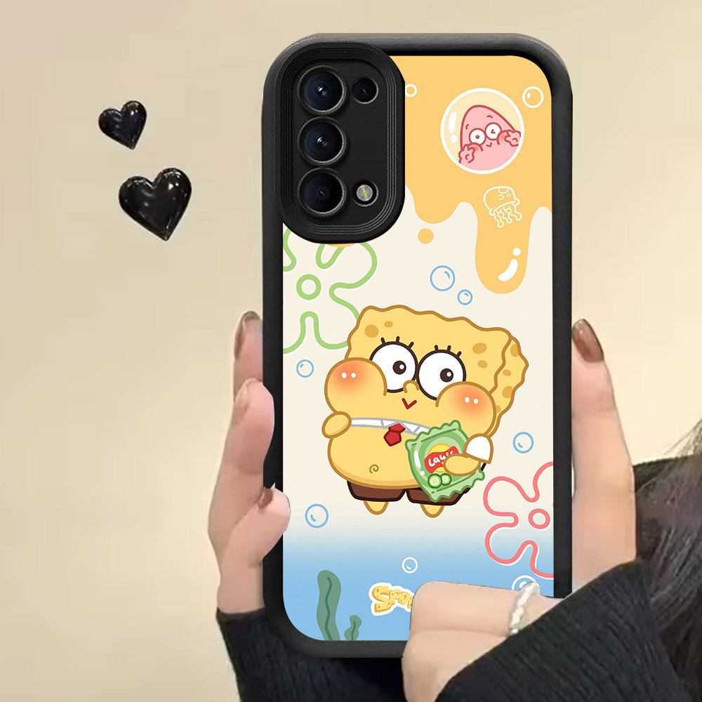 Casing untuk OPPO A72 F19 A95 A92 A52 F19s Case RR6 SpongeBob