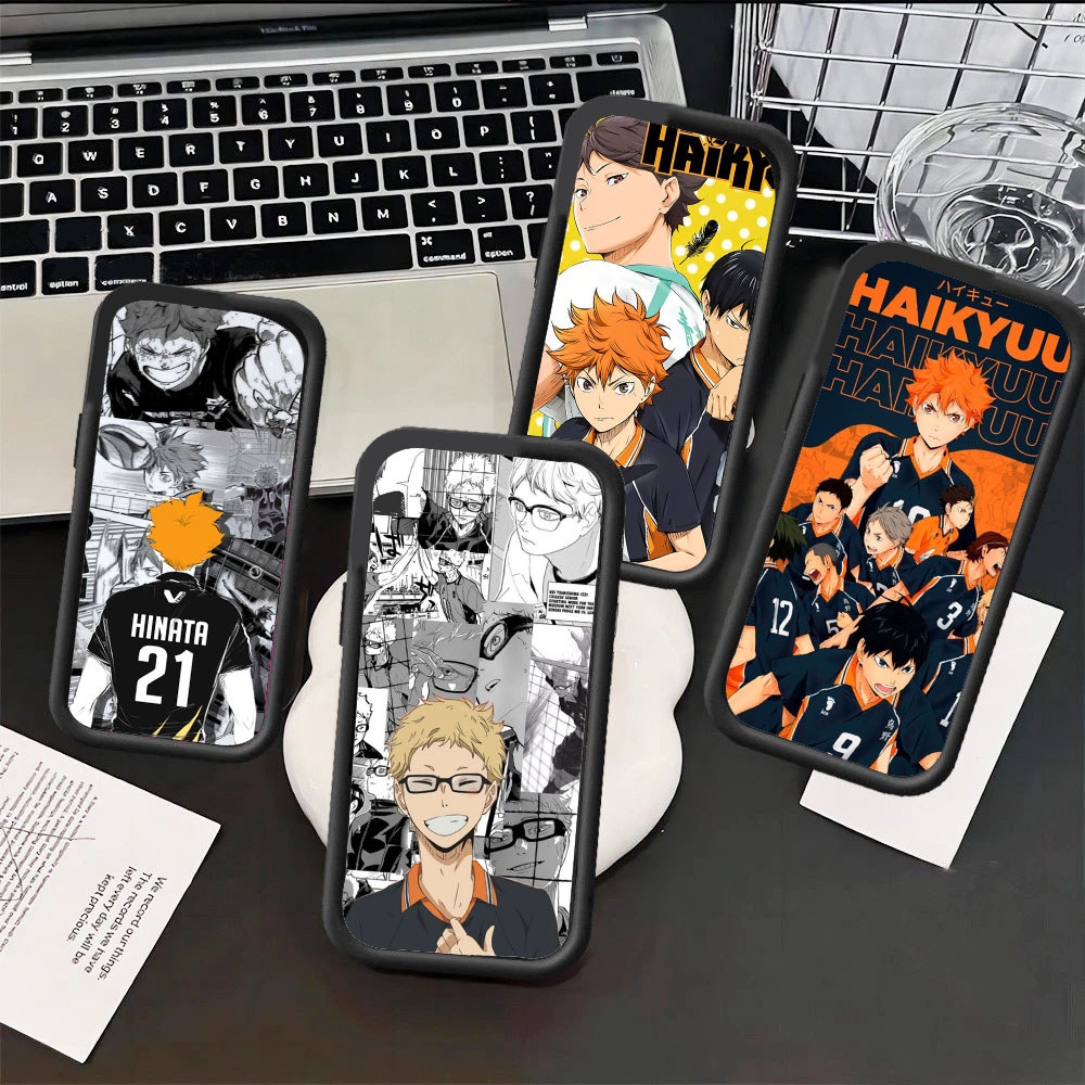 YU47 Haikyuu Anime Casing untuk Hp Plating OPPO Reno Narzo A60 11F A98 C55 A38 11 3 A17 A57 A17K 10 