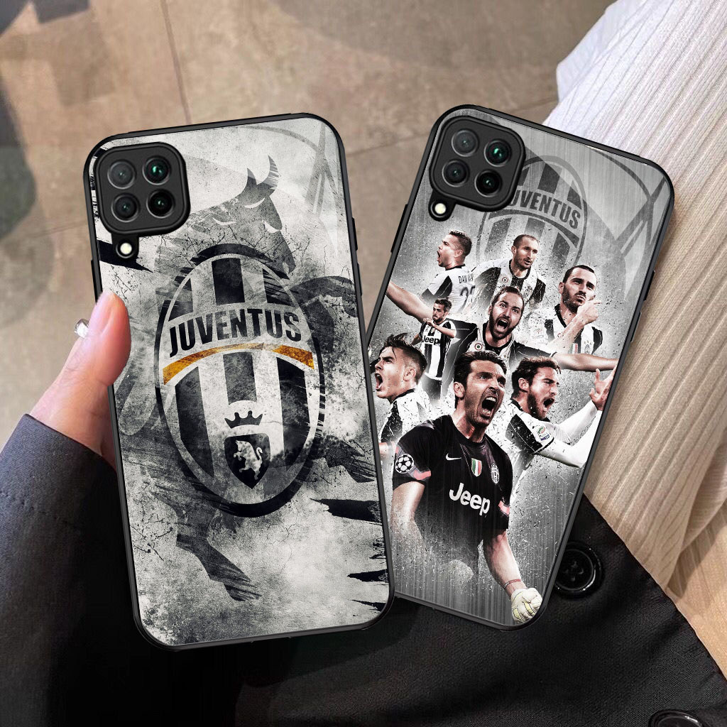 YM-30 Juventus Casing ponsel kaca tempered Samsung A12 A22 M12 M32 5G