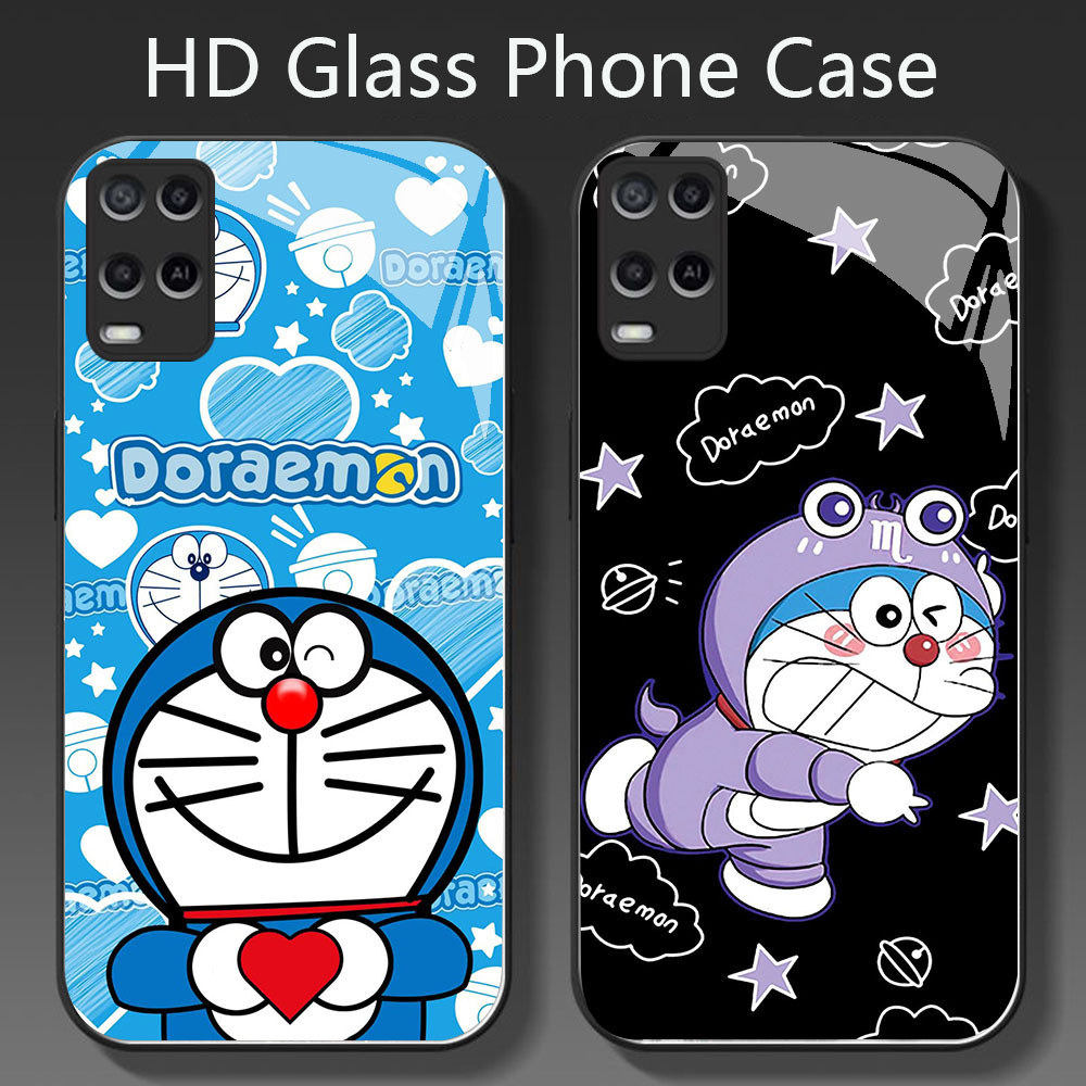 YR-32 Doraemon HD Glass Casing HP Realme 2 8 8i 9 C30 C30S Narzo 50 Pro