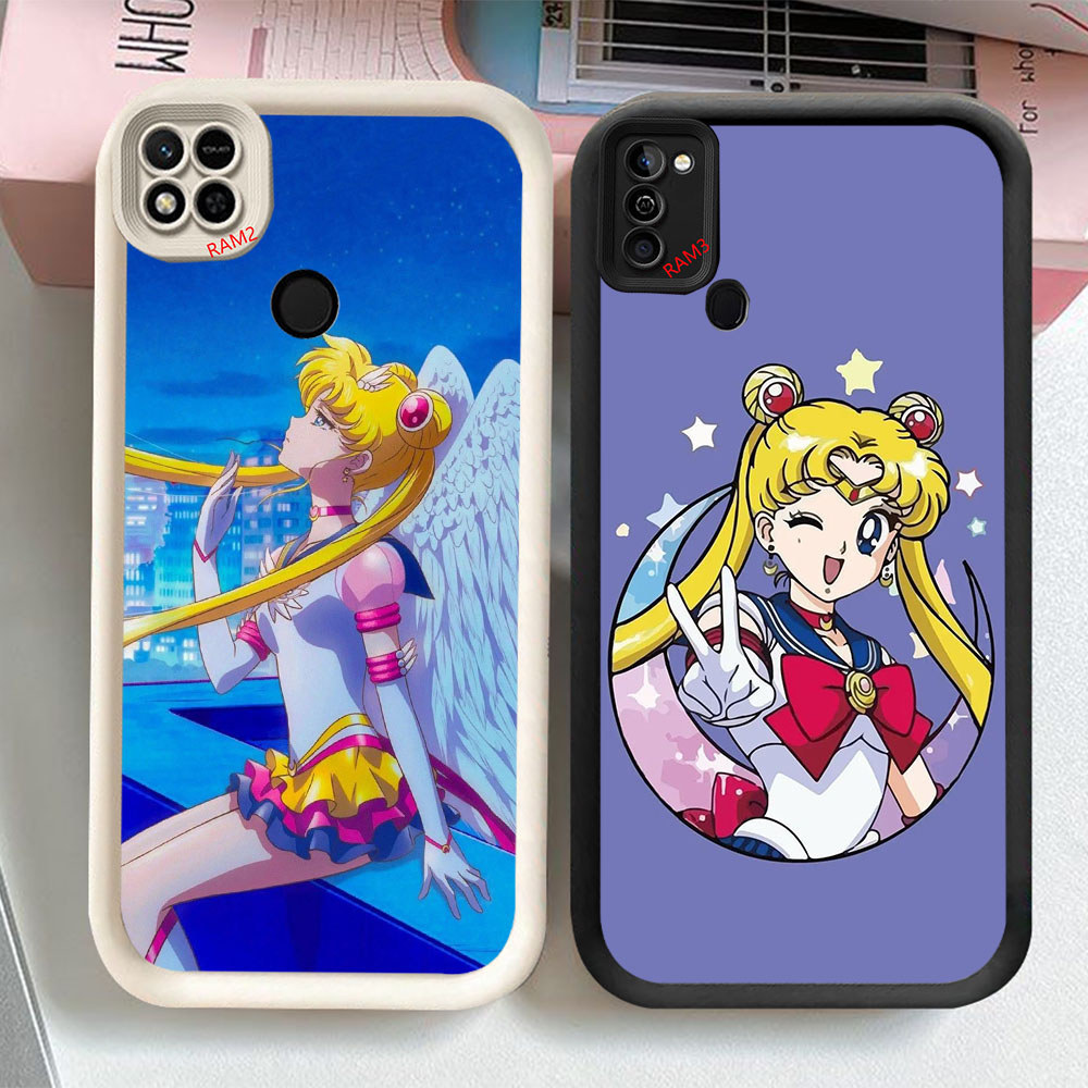 KD-12 Sailor Moon Shockproof Casing untuk Infinix Smart 6 Tecno Spark GO 1 1S ITEL A90 Plus GT 30 Po