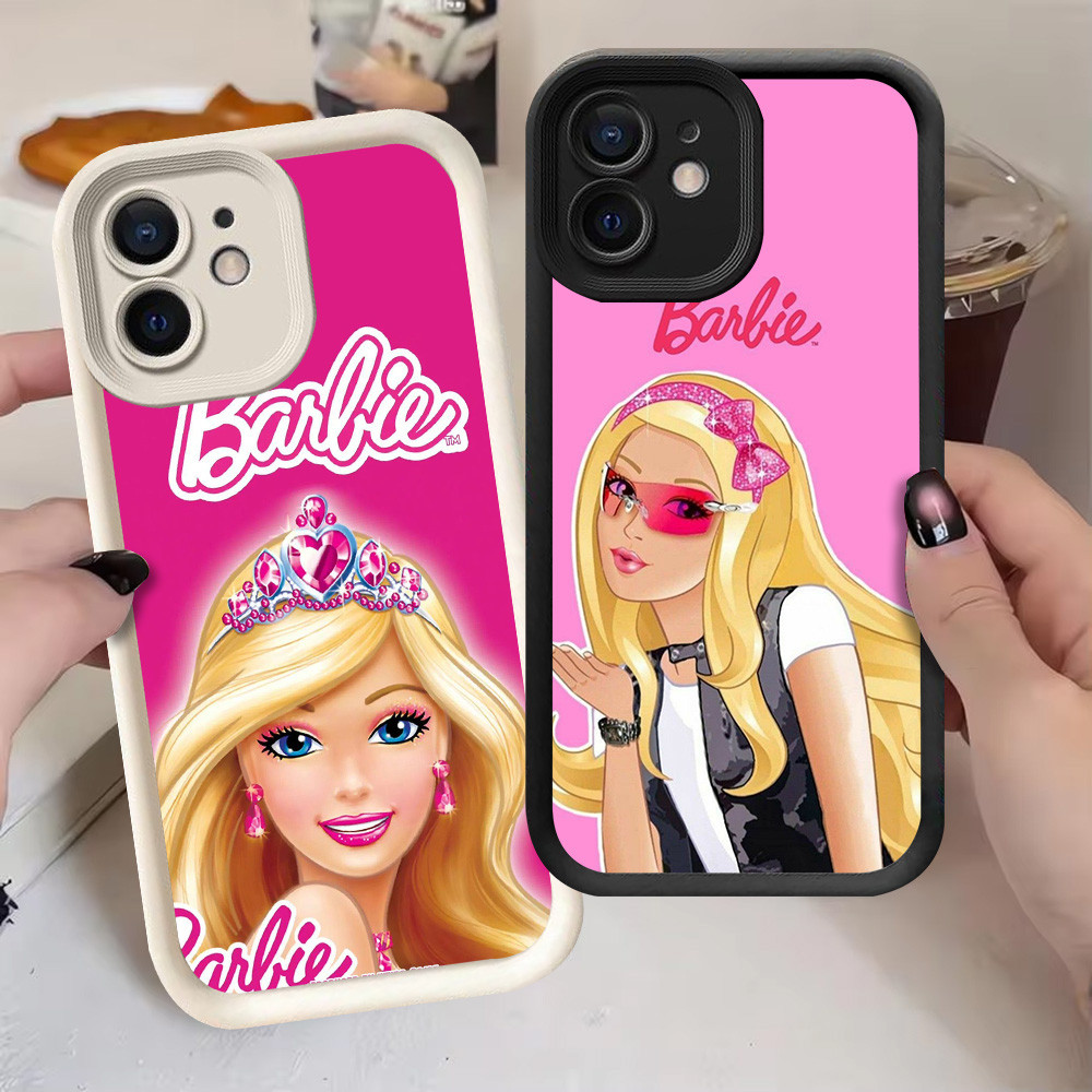 G-65 Barbie Girl Casing untuk iPhone 6s 6 12 Mini 11 Pro Max Plus Hitam dan putih