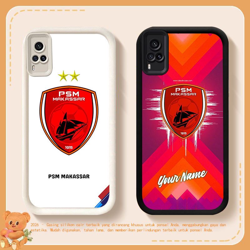 YE-48 PSM Makassar Silicone Casing untuk VIVO Y51 Y73 V21E V60 Y51S Y53s V21 Y33 Y31 Y51A 2020 2021 