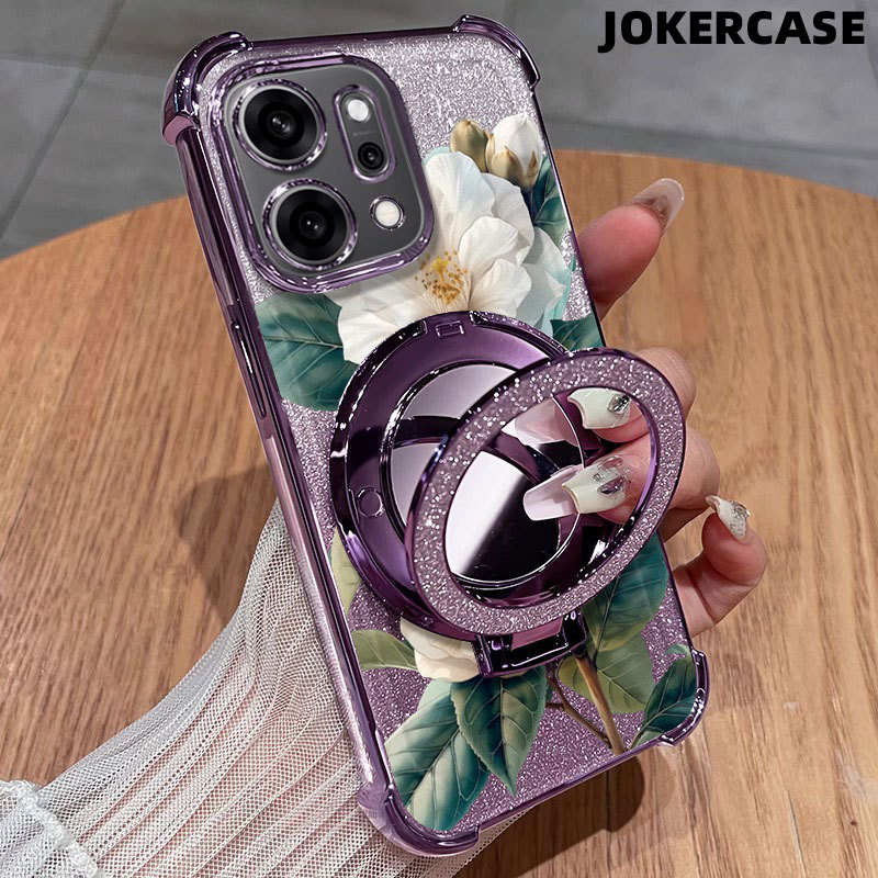Case Oppo A31 A38 A3x A5x Braket Cermin Untuk Case Oppo A5 A18 A3s A7 A9 2020 Glitter Card Case Oppo
