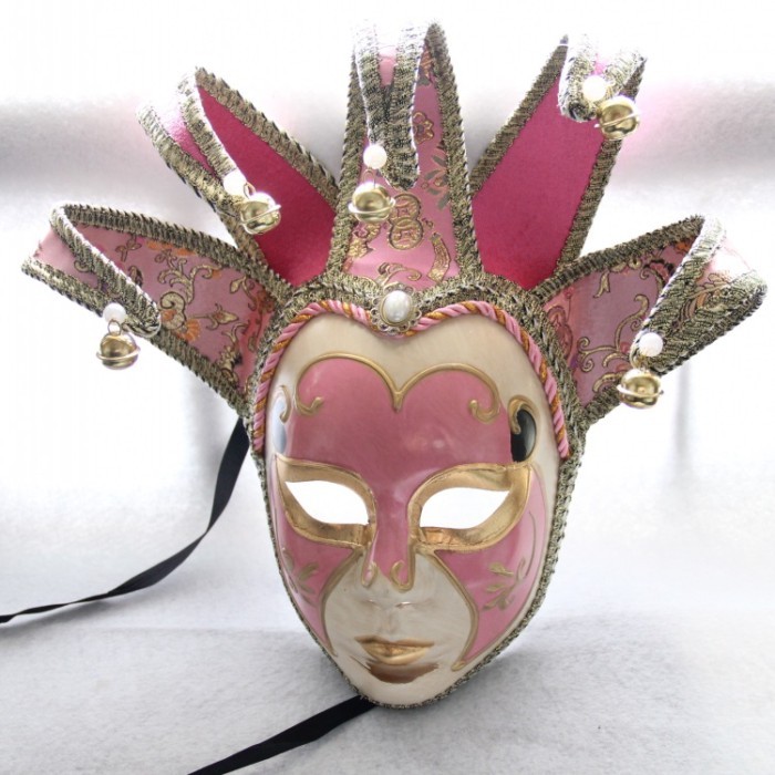 Italy Venice Full Face Mask 5-corner Bell Retro Mask