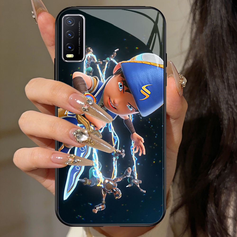 TT-33 Boboiboy galaxy Casing hp kaca VIVO Y20s Y50 Y03 Y30 V50 Y29 Y20 S1 Y20i V15 Pro Lite