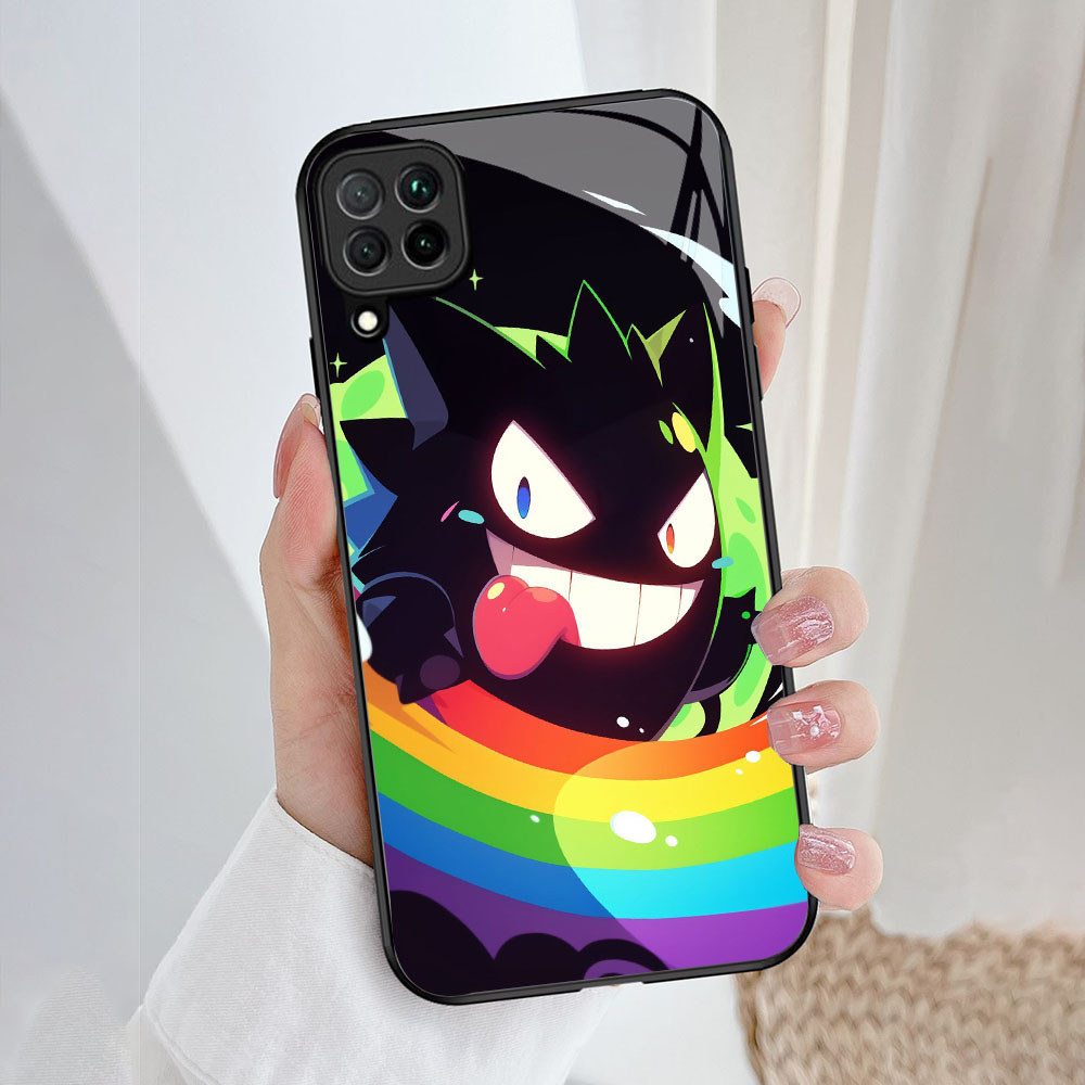 YE-19 Gengar Casing ponsel kaca tempered Samsung A12 A22 M12 M32 5G