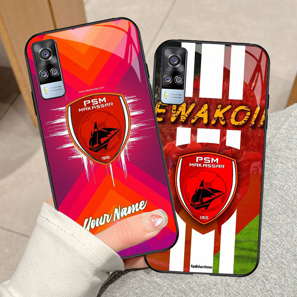 YE-48 PSM Makassar Casing ponsel kaca tempered VIVO V21S V20 Y53S V21 V21E Y51 Y31 Y52 2020 5G