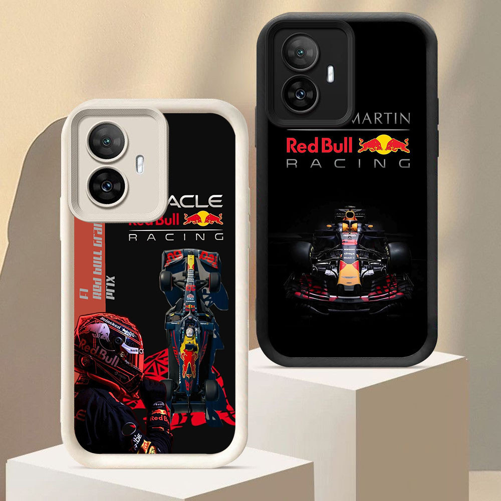 KD-84 Red Bull F1 Shockproof Casing untuk OPPO F25 Reno 10 11 11F Realme C55 Narzo N55 C67 12 80 Lit
