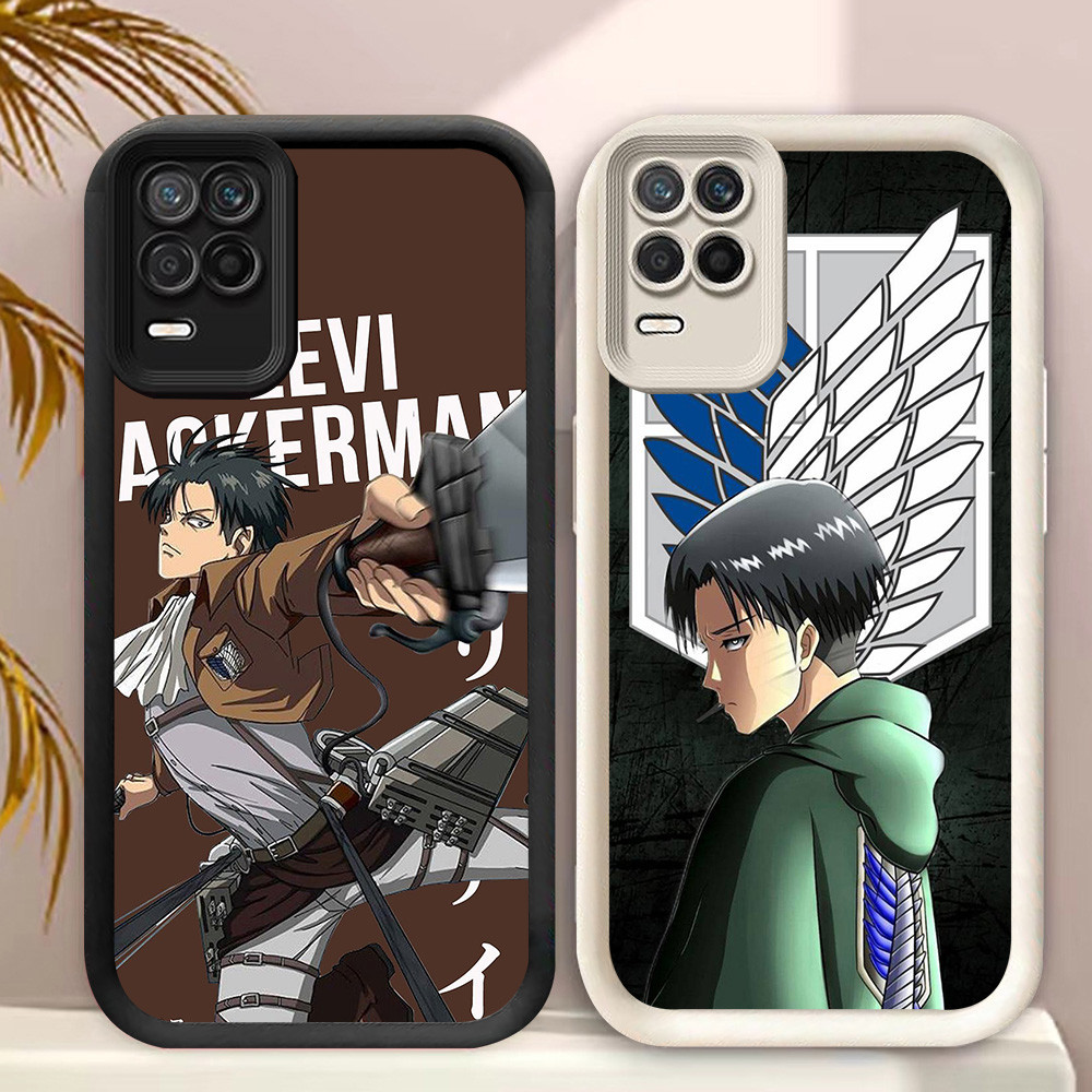 C-18 Attack on Titan Hitam Putih Casing untuk Realme 8S 8 Pro 5G