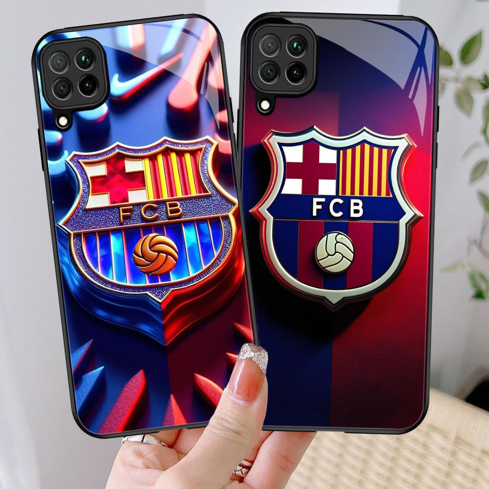 YM-3 Barcelona Casing ponsel kaca tempered Samsung A12 A22 M12 M32 5G