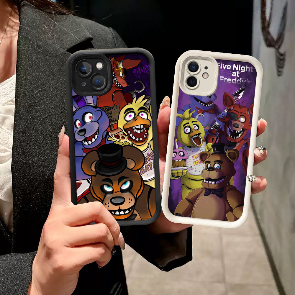 YW-24 FNAF Casing ponsel tipis iPhone 12 11 13 Mini Pro Max