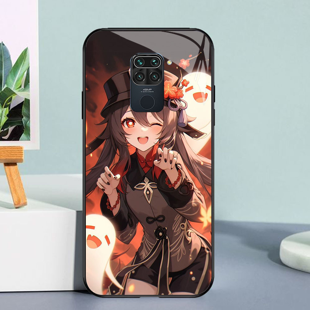 YE-20 Genshin Impact Casing ponsel kaca tempered Xiaomi Redmi Note Poco 9S 9 X3 NFC M2 Pro