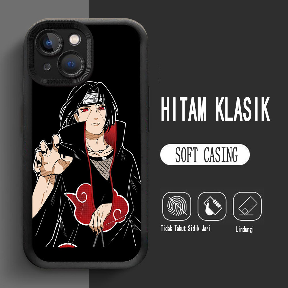 Y-4 Naruto Uchiha Silikon Casing untuk iPhone 13 14 8 7 Pro Max Plus Case