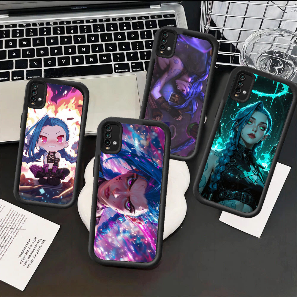 WA27 League of Legends Jinx Casing untuk Hp Plating Xiaomi Redmi Poco Note A1 A3X 13T A3 10T 11SE C6