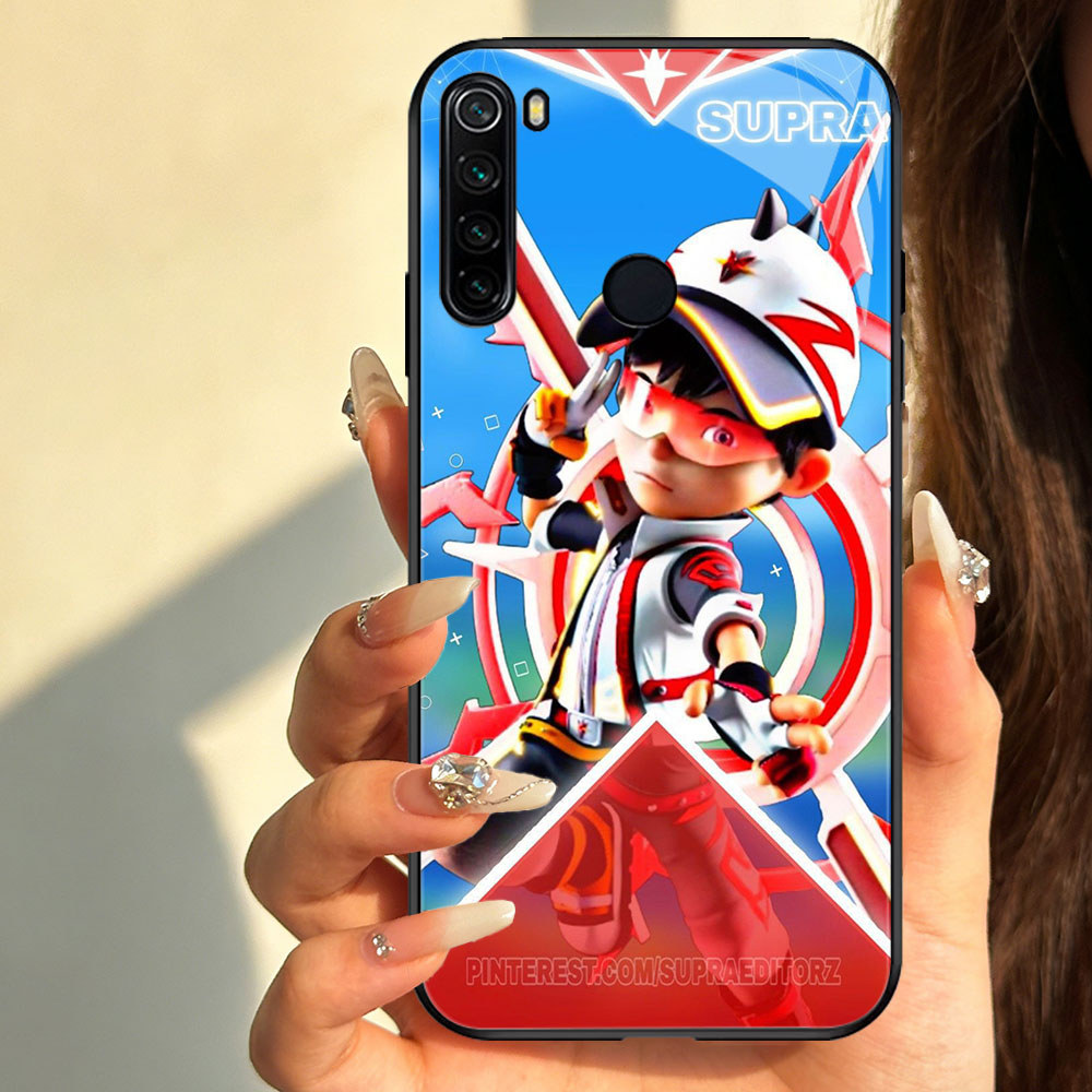 TT-4 Boboiboy Casing hp kaca Xiaomi Redmi Note 10 8 8A 9 Pro Lite