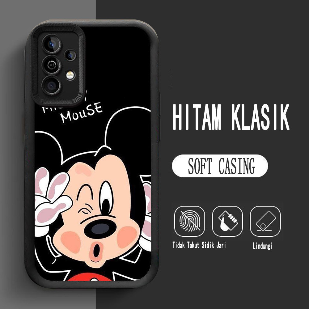 Y-5 Mickey Mouse Silikon Casing untuk Samsung S25 Ultra S21 M15 A55 S24 FE 5G Case