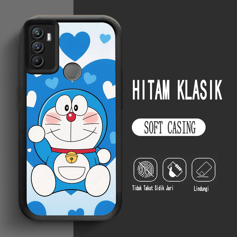 Casing untuk OPPO A53S A33 A53 2020 Lembut L-22 Doraemon