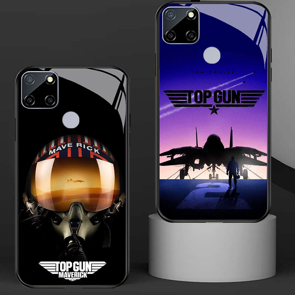 KD-96 Top Gun HD Glass Casing untuk Realme C12 C25Y C25 C25S C21Y C15 C21 Narzo 30A 20 OPPO A15 A15S