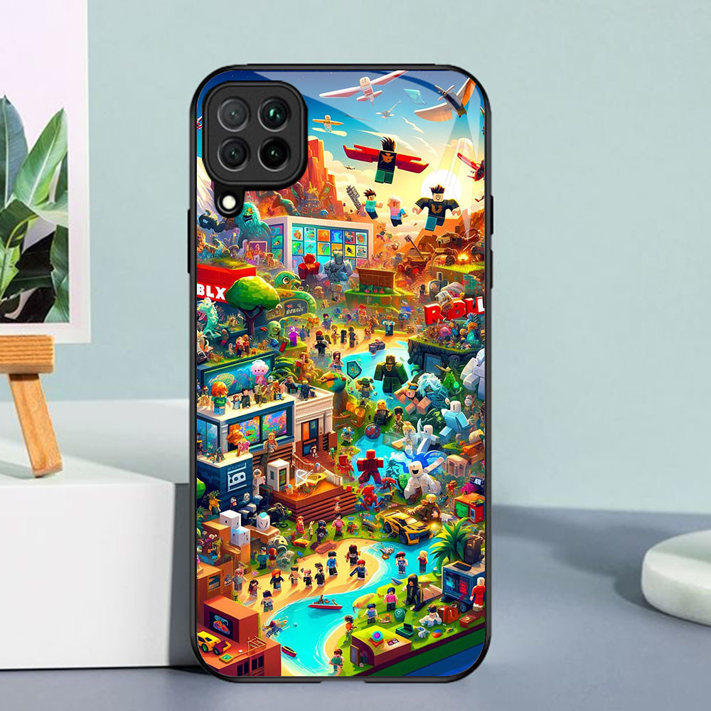 YE-51 Roblox Casing ponsel kaca tempered Samsung A12 A22 M12 M32 5G
