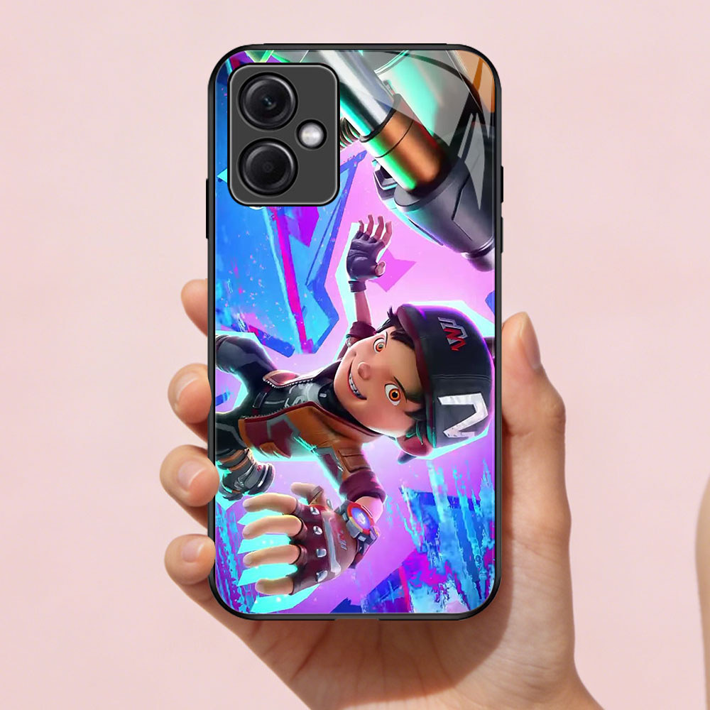 TT-33 Boboiboy galaxy Casing hp kaca Xiaomi Redmi Note Poco 12 X5 13 A5 C71 Pro 5G