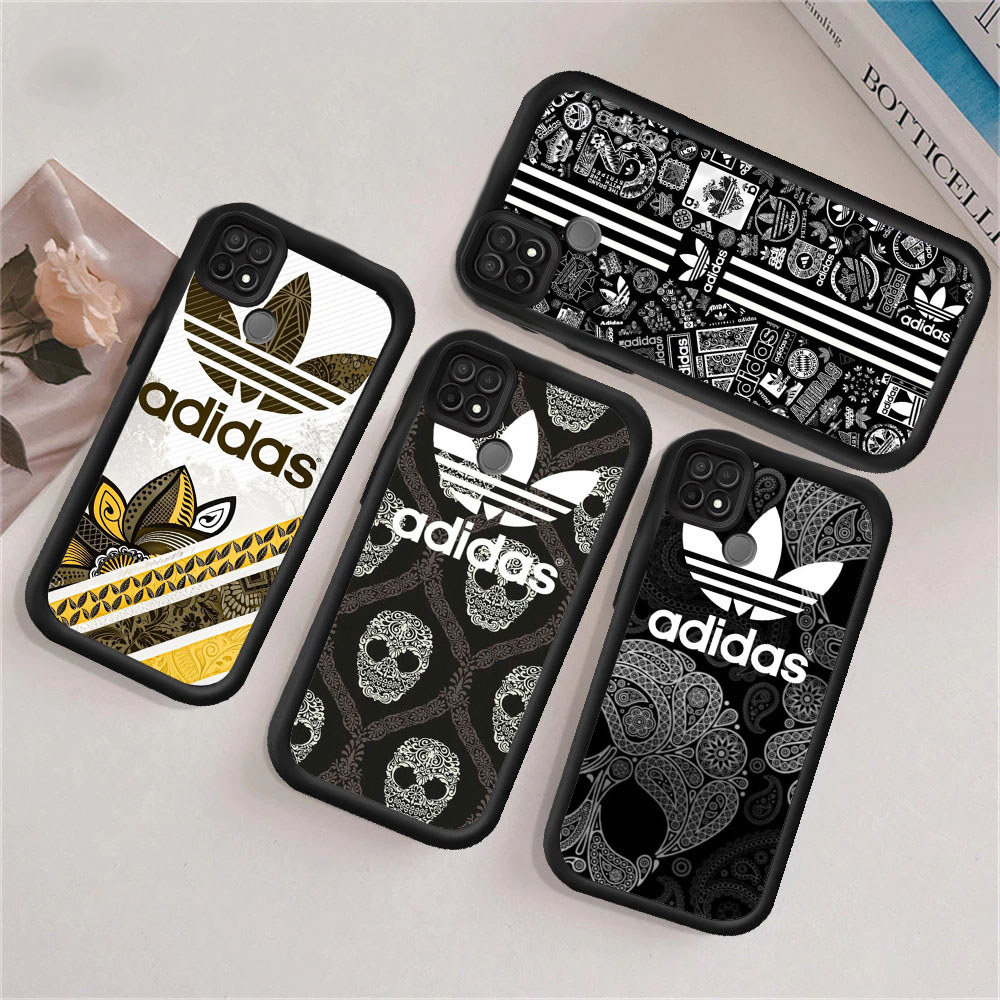 YU4 adidas Shockproof Casing untuk Hp Plating OPPO Reno Find Narzo 5 C65 A95 A94 10A F19 6i 20A A31 