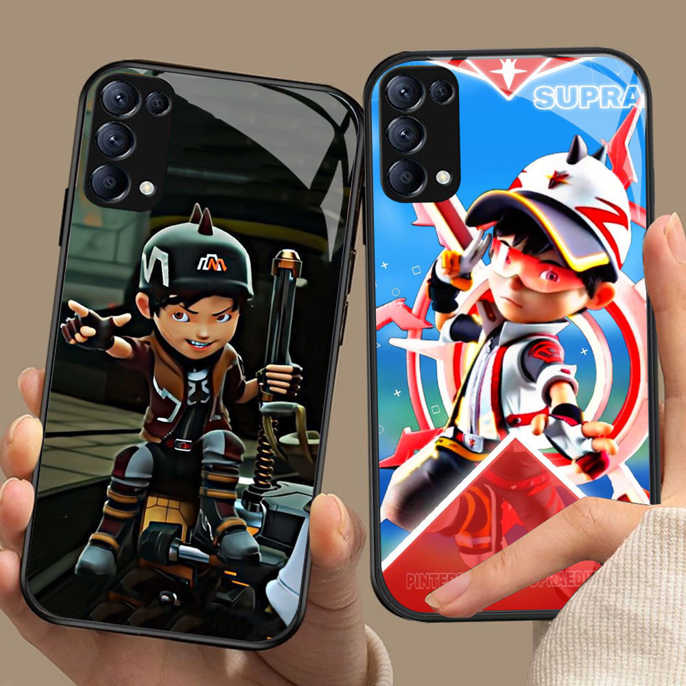 YR-64 Cartoon Boboiboy HD Glass Casing HP OPPO A91 F15 Reno 3 4 5 6 6Z 7