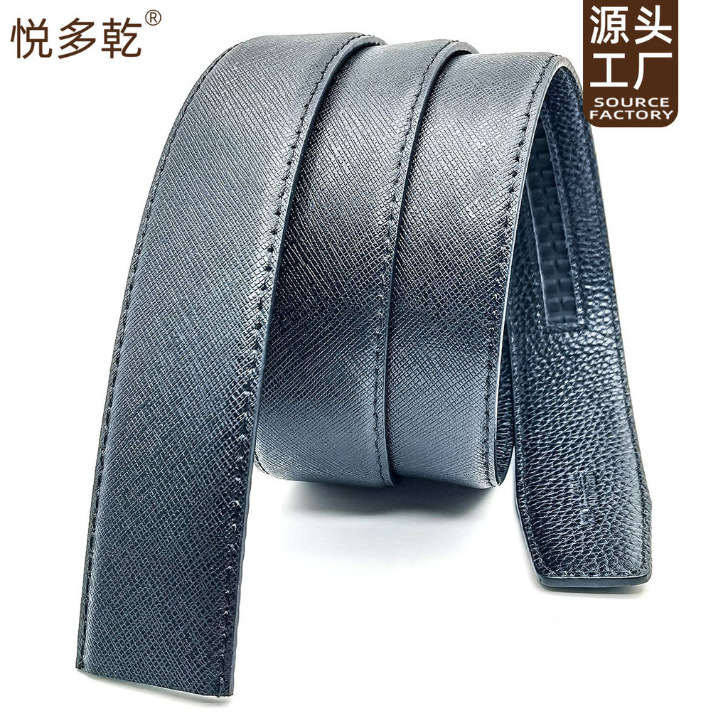 Sabuk 2025 Produsen Otomatis Pola Silang 35mm Tanpa Kepala yang Dapat Disesuaikan Kulit Sapi Asli Be