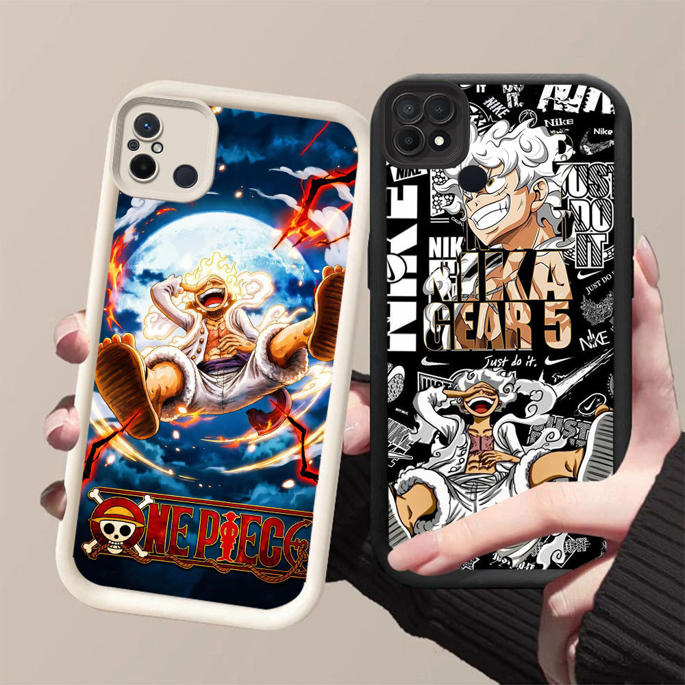 MK-64 One Piece Silikon hitam putih Casing untuk Xiaomi Redmi POCO Note 15 NFC 10C 11A C31 C55 12C 1