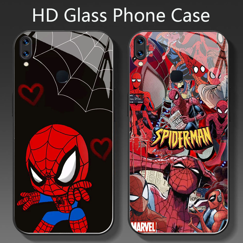 YR-8 Marvel Spiderman HD Glass Casing HP Samsung A10S A20S M11 M21 M01S A30 M30 A21S M30S A31 A40S M