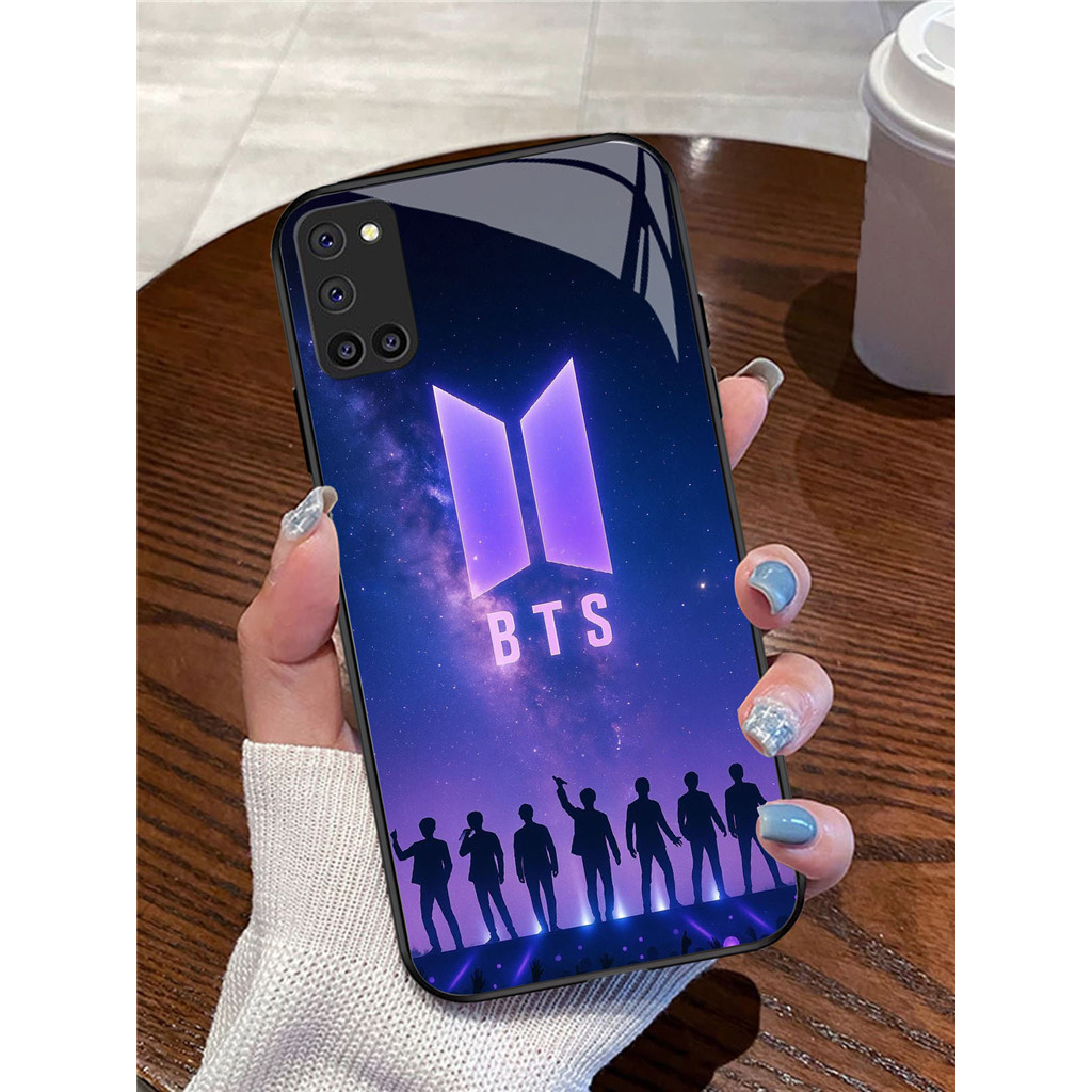 AA-6 BTS Casing ponsel kaca tempered OPPO Reno A92 A52 A94 F19 5F A72 5 Pro Lite