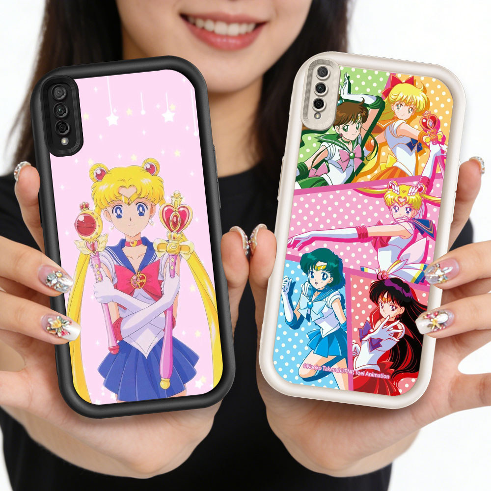 TT-78 Sailor Moon Casing ponsel tipis Samsung A30s A50s A02 A03 M02 A7 A50 Core 2018