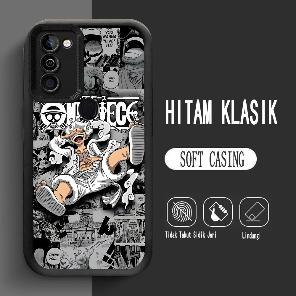 Y-16 One Piece Luffy Silikon Casing untuk Infinix HOT 12 11 10 Play Case
