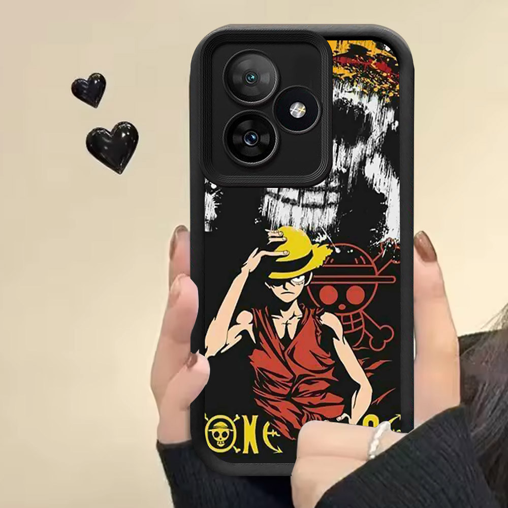 R12 One Piece Luffy Silikon Casing untuk Realme C53 C55 C67 Note 50 C61 60 C51