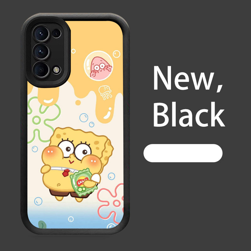Case Casing untuk OPPO A95 F19s F19 A72 A92 A52 W-11 Cute SpongeBob