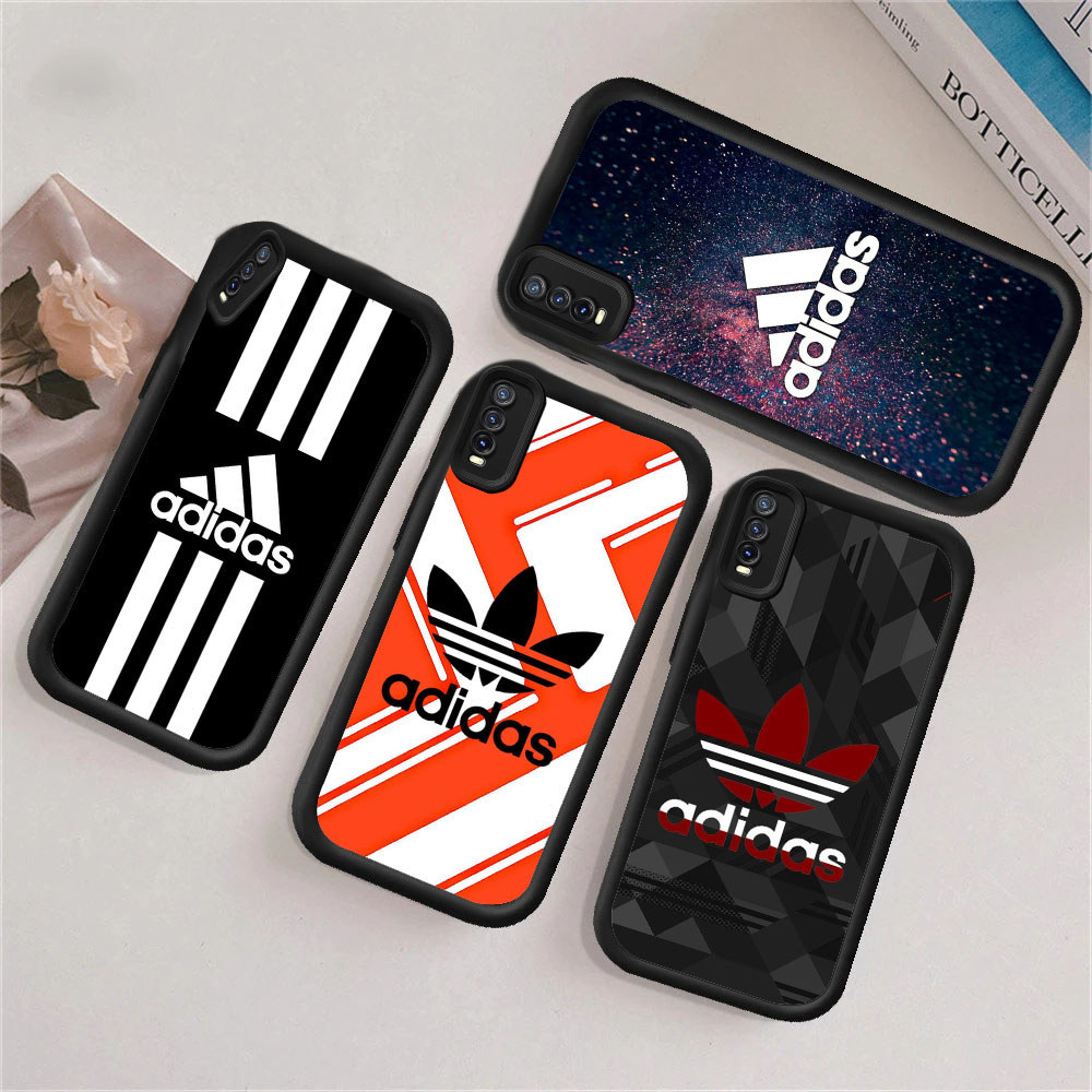 HV1 adidas Hp Plating Casing untuk VIVO V20 V15 S1 V25 V27 V23 V25E V27E V23E Pro 5G TPU Silicone