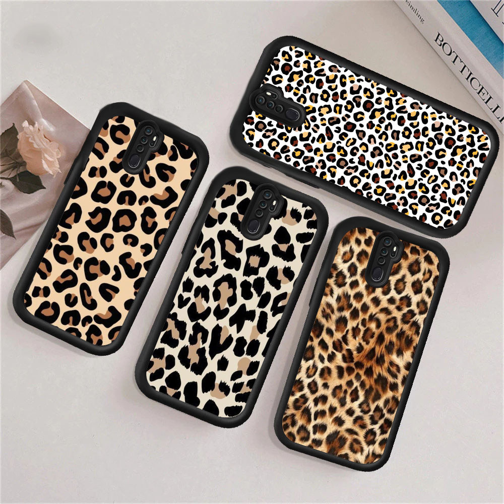 WA28 leopard print Casing untuk Hp Plating OPPO A95 A78 A77 A9 A93 A77s A91 A92 A96 2020 5G TPU mate