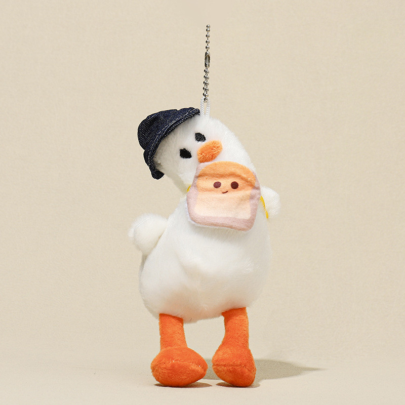 Boneka Kecil Lucu leher bengkok baru, bebek kecil yang lucu, kunci mainan, gantungan tas, boneka mes