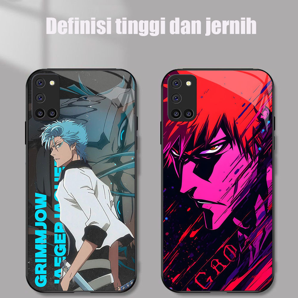 MP-32 Anime BLEACH Glass KACA Casing untuk OPPO Reno 5F A92 A94 F19 A72 A52 5 Pro Lite