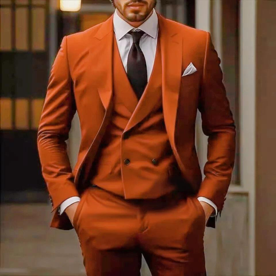 Blazer Pria Perdaanan Luar Neeri Pakaian Formal Dewasa Eropa  Amerika 2025 Gaya Baru Set Jas Pesta P