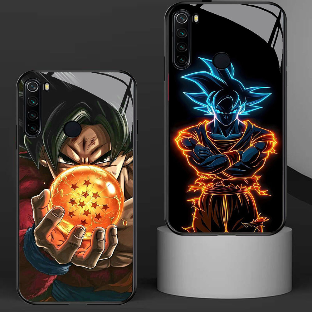 KD-13 Goku HD Glass Casing untuk Xiaomi Redmi 8 8A 9 Note 8 10 Pro Lite