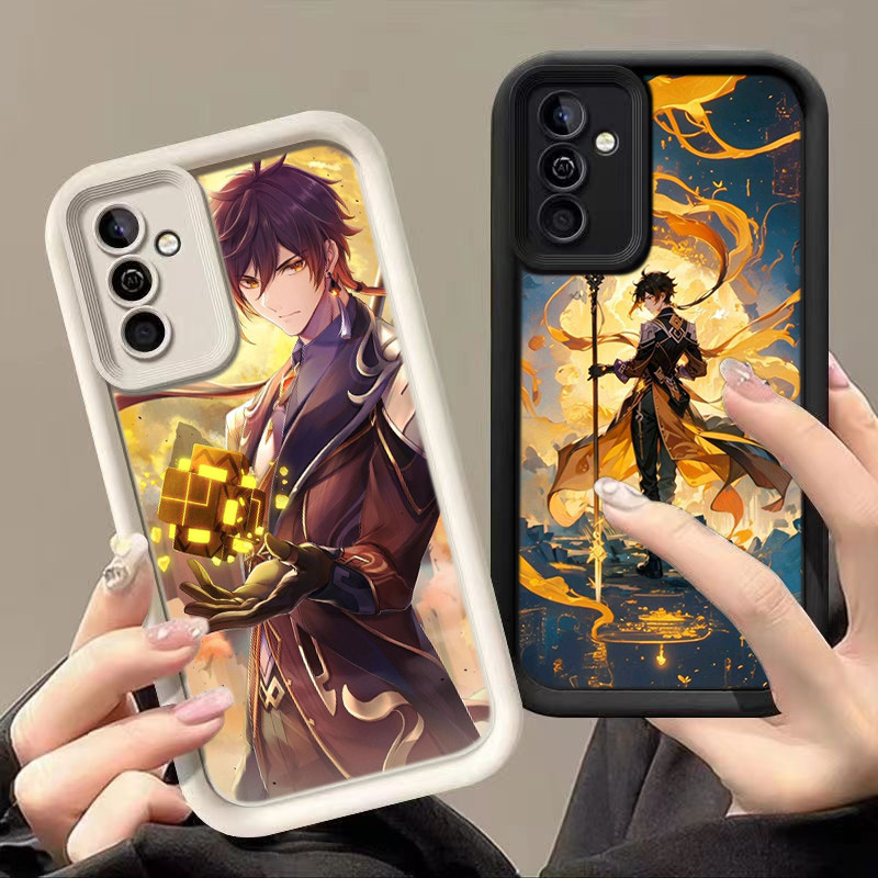 HA124 Zhongli Genshin Impact game Untuk Samsung Casing hp Softcase Silikon Kasing untuk Samsung A12 