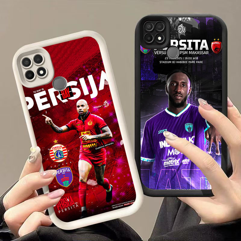 CK-17 persita tangerang Shockproof Silicone Casing untuk OPPO Reno 5 A16K A93 5F A16E A15s A15 A35 4