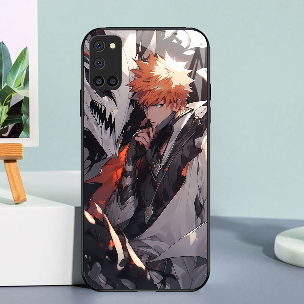 YR-3 Bleach Casing ponsel kaca tempered OPPO Reno A92 A52 A94 A72 5F 5 F19 Pro Lite