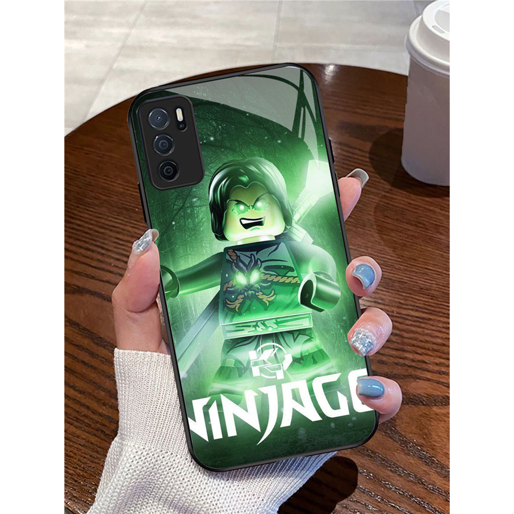 YR-35 LEGO Ninjago 2 Casing ponsel kaca tempered OPPO Reno A16S 4F A16K F19S A16 F19 A16E A95 4 F17 