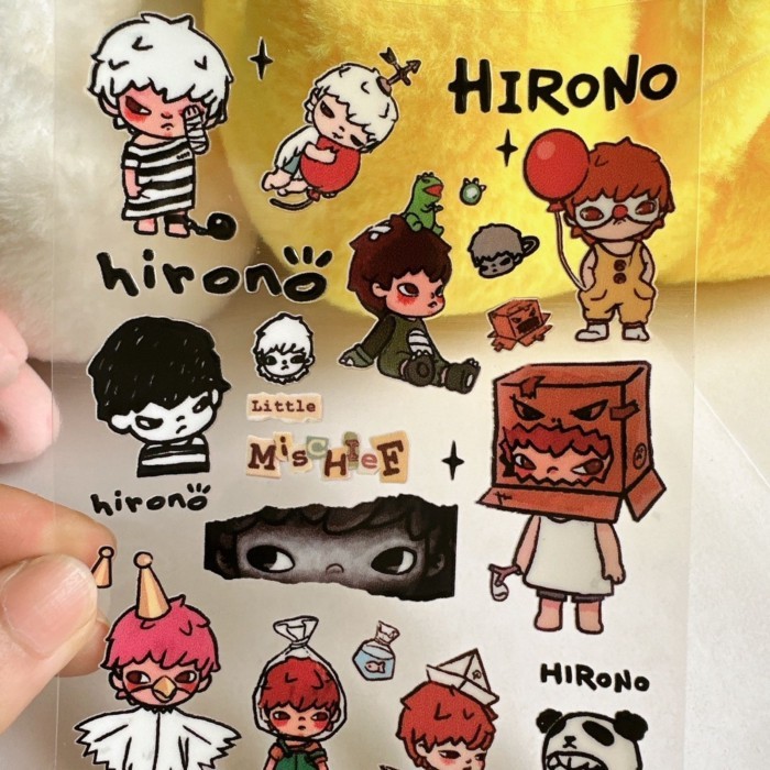 HIRONO Anime Bubble Mart Ono Cartoon Sticker Mobile Phone Case Waterproof Transfer Sticker DIY Deco