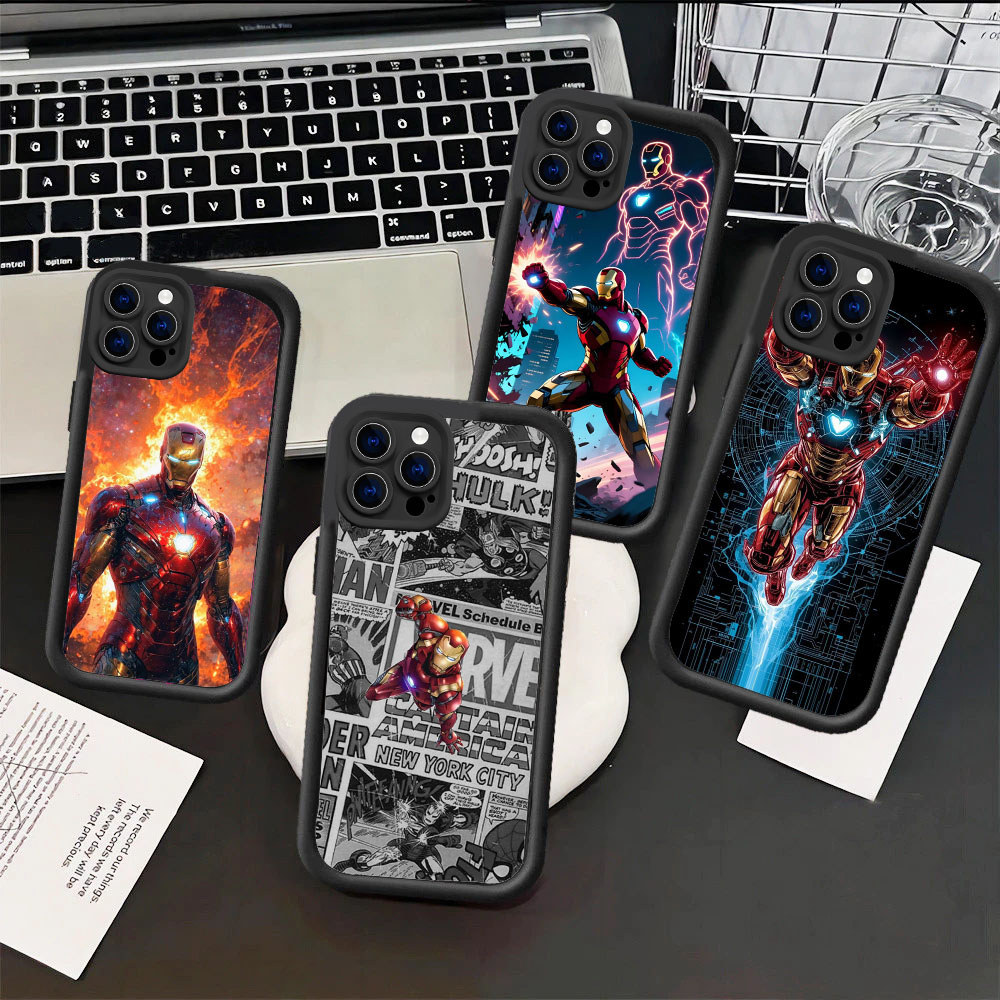 AM25 Iron Man Hp Plating iPhone 7 11 X 13 XR 8 6 Plus TPU material
