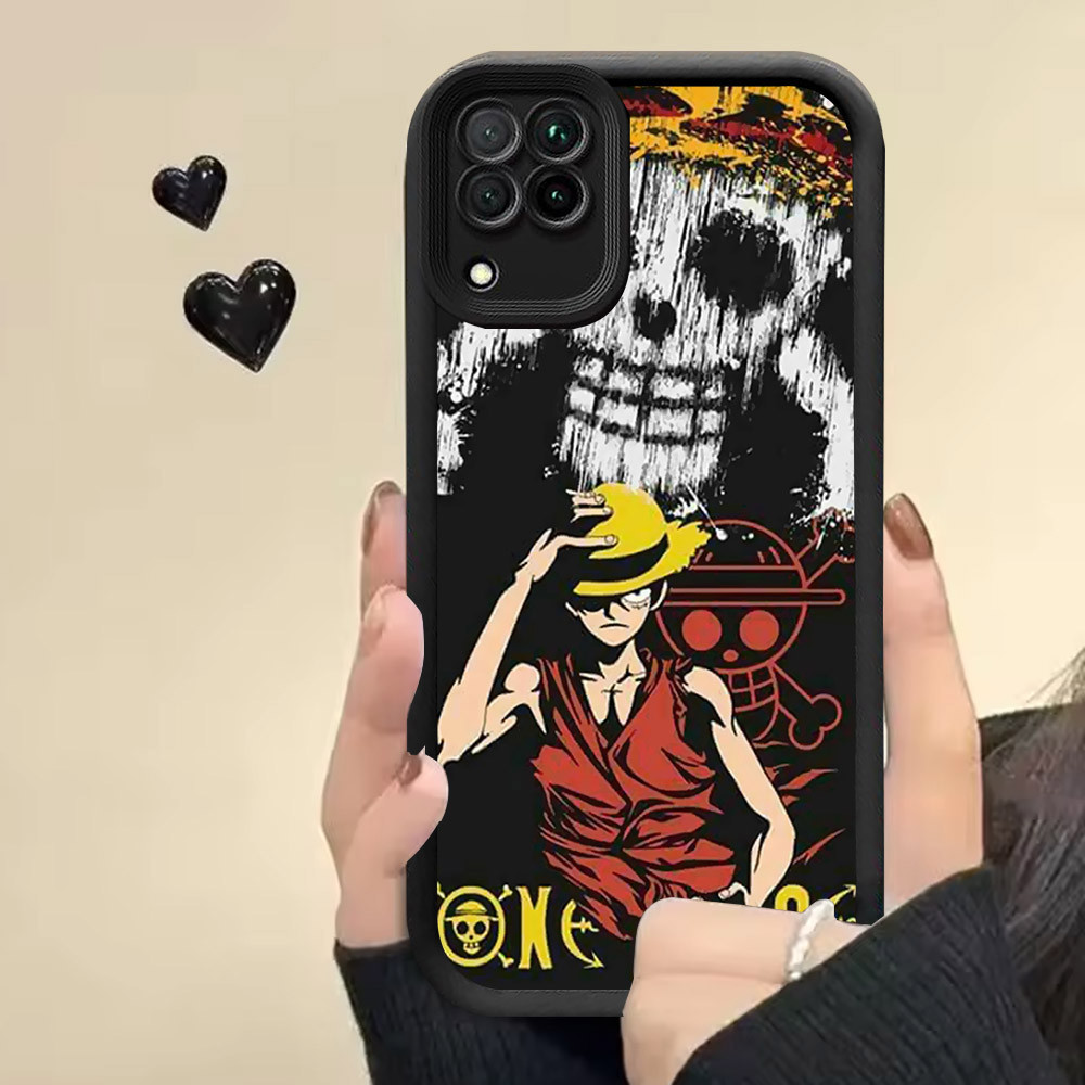 R12 One Piece Luffy Silikon Casing untuk Samsung Galaxy A22 A12 M12 5G