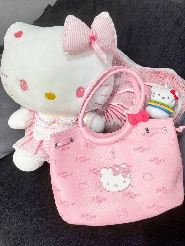 Tas Tangan Hello Kitty Baru 2025, Berpenampilan Tinggi, Berkapasitas Besar, Bekas, Lucu, Feminin, Ta