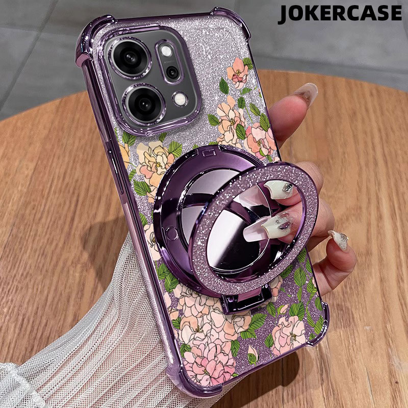 Case Oppo A31 A38 A3x A5x Braket Cermin Untuk Case Oppo A5 A18 A3s A7 A9 2020 Glitter Card Case Oppo